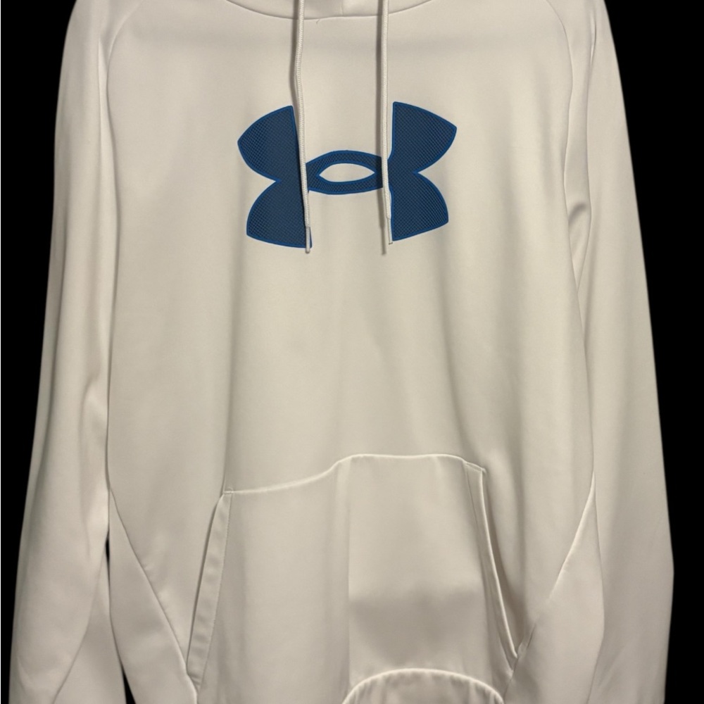Under Armour White Hoodie with Subtle Logo
